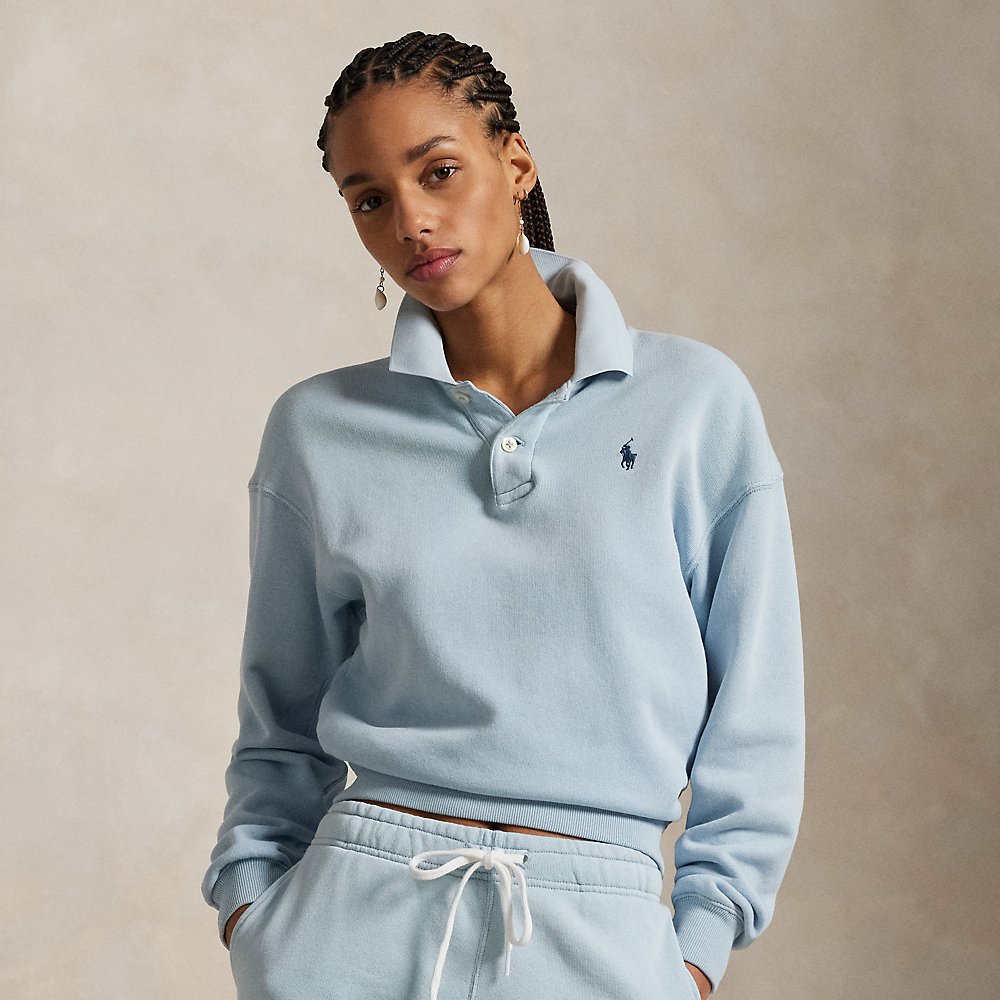 Leichtes Langarm-Poloshirt aus Fleece von Polo Ralph Lauren
