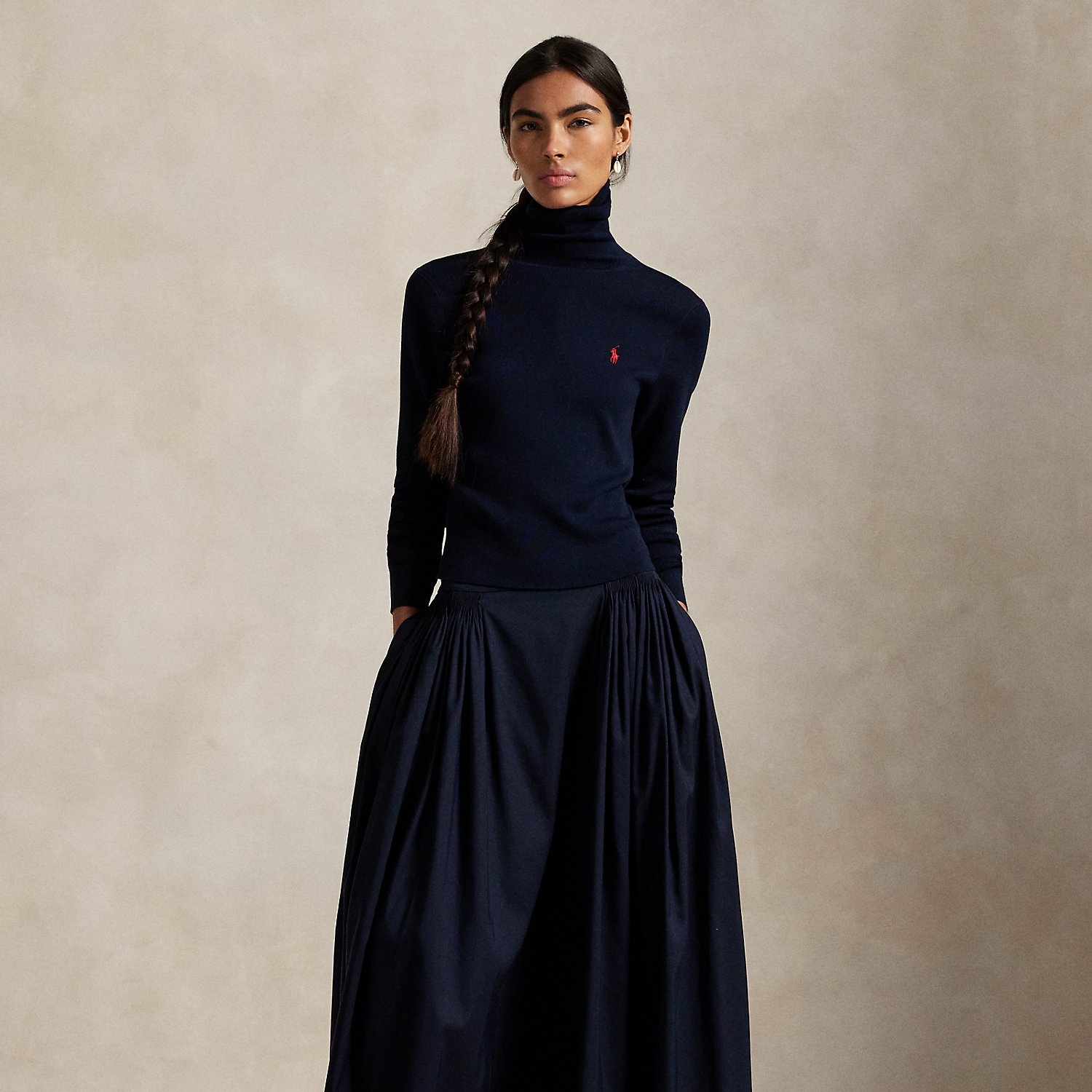 Maxirock aus Baumwoll-Seiden-Faille Maxirock aus Baumwoll-Seiden-Faille von Polo Ralph Lauren