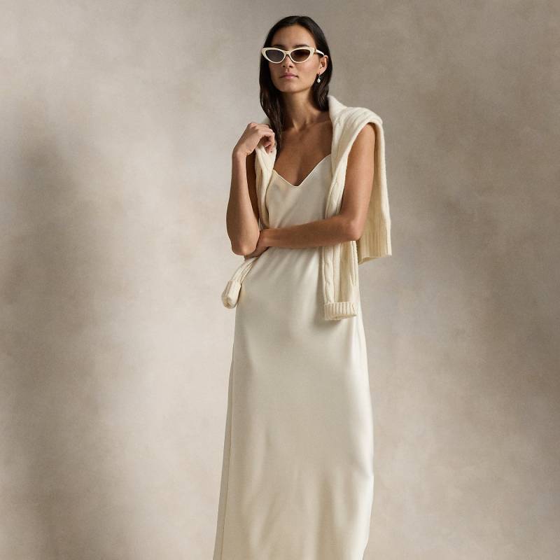 Midi-Trägerkleid aus Satin von Polo Ralph Lauren