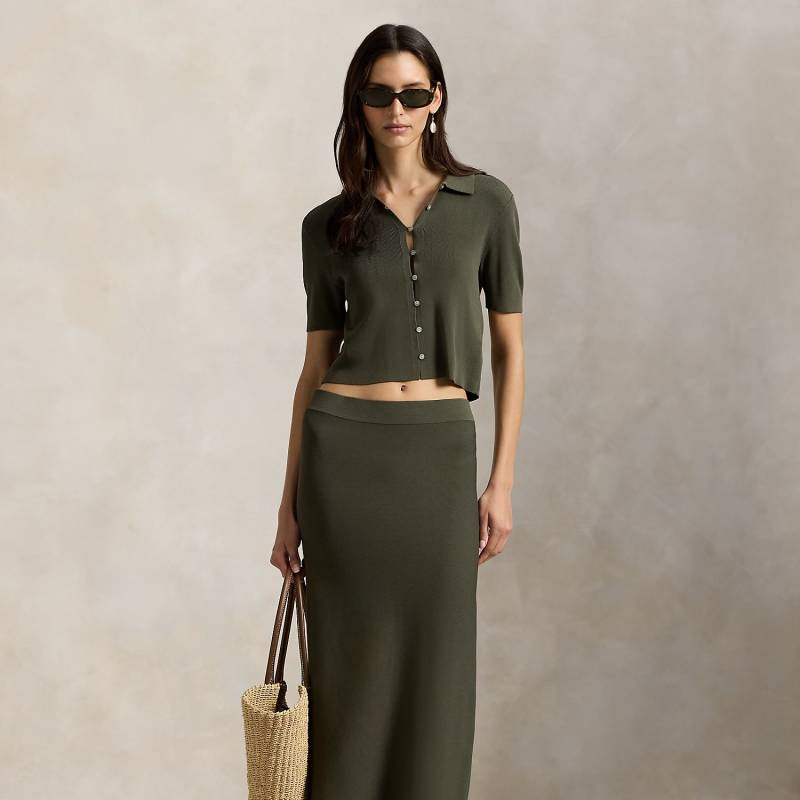 Midirock in Rippenstrick von Polo Ralph Lauren