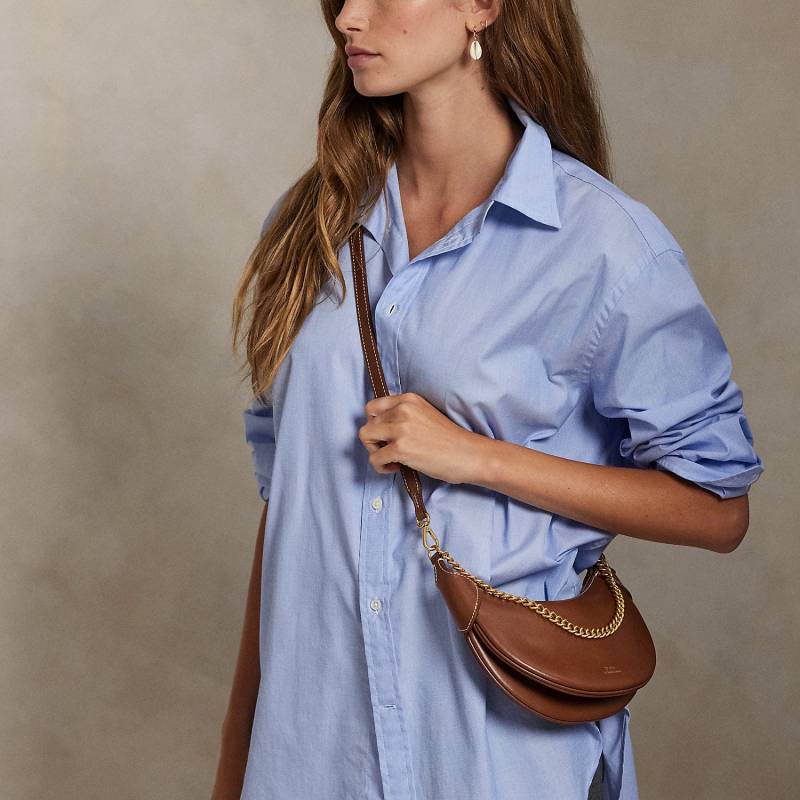 Mini-Ledertasche Polo ID mit Kette von Polo Ralph Lauren