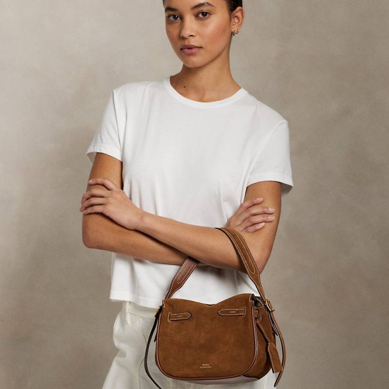 Mini-Umhängetasche Polo ID aus Wildleder von Polo Ralph Lauren