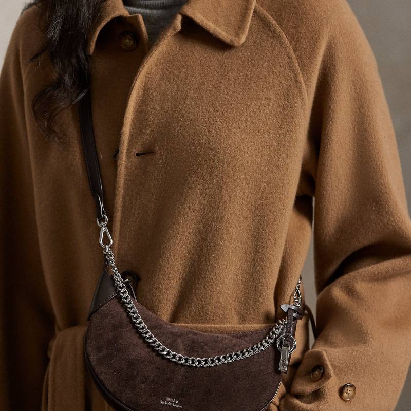 Mini-Wildledertasche Polo ID mit Kette von Polo Ralph Lauren