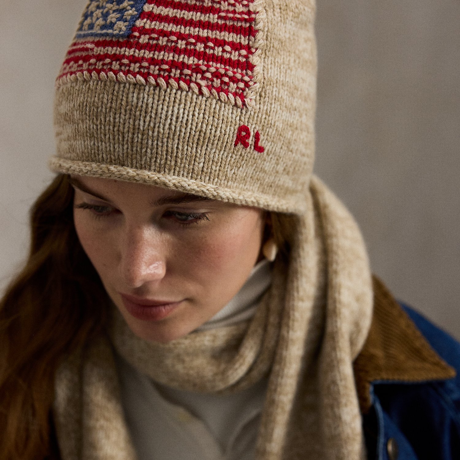 Mütze aus Wollmischung mit Flagge von Polo Ralph Lauren