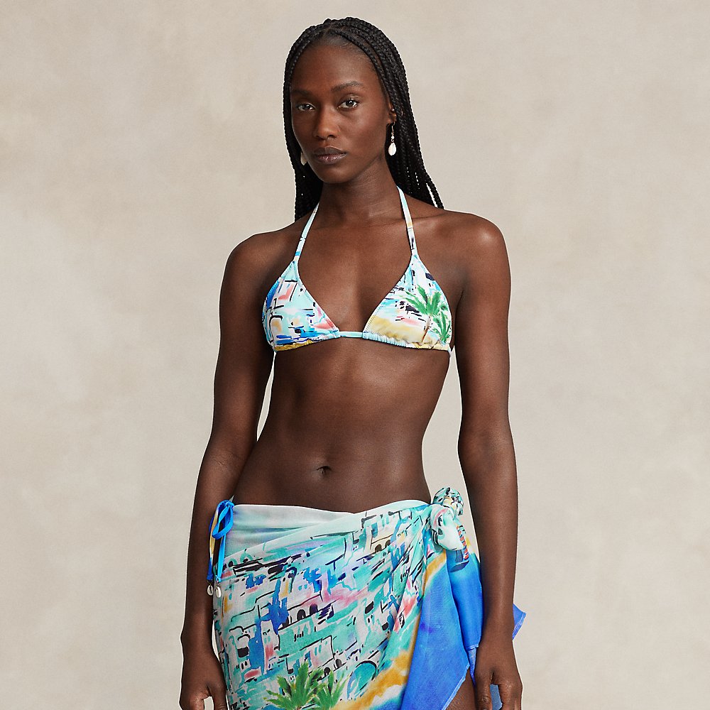 Neckholder-Bikinitop mit Tropenmuster von Polo Ralph Lauren