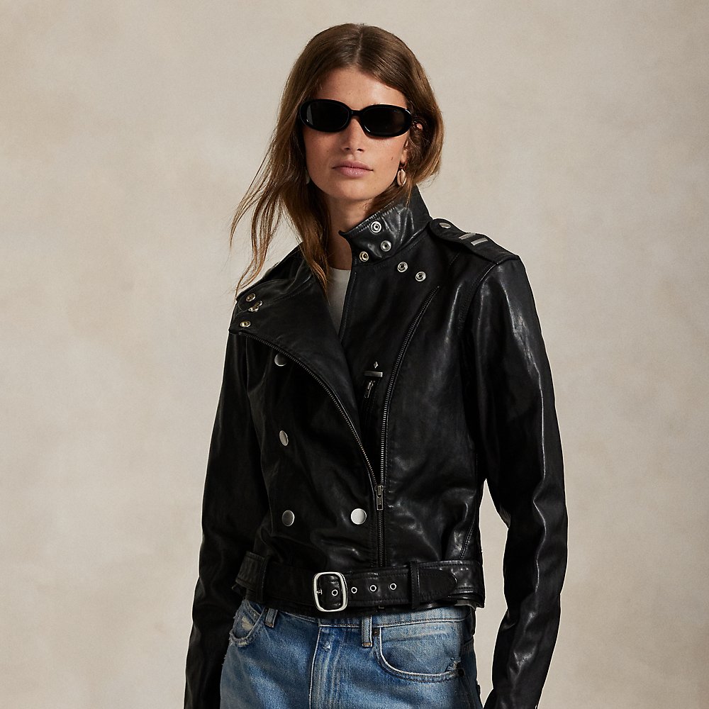Nietenbesetzte Lederjacke Nietenbesetzte Lederjacke von Polo Ralph Lauren