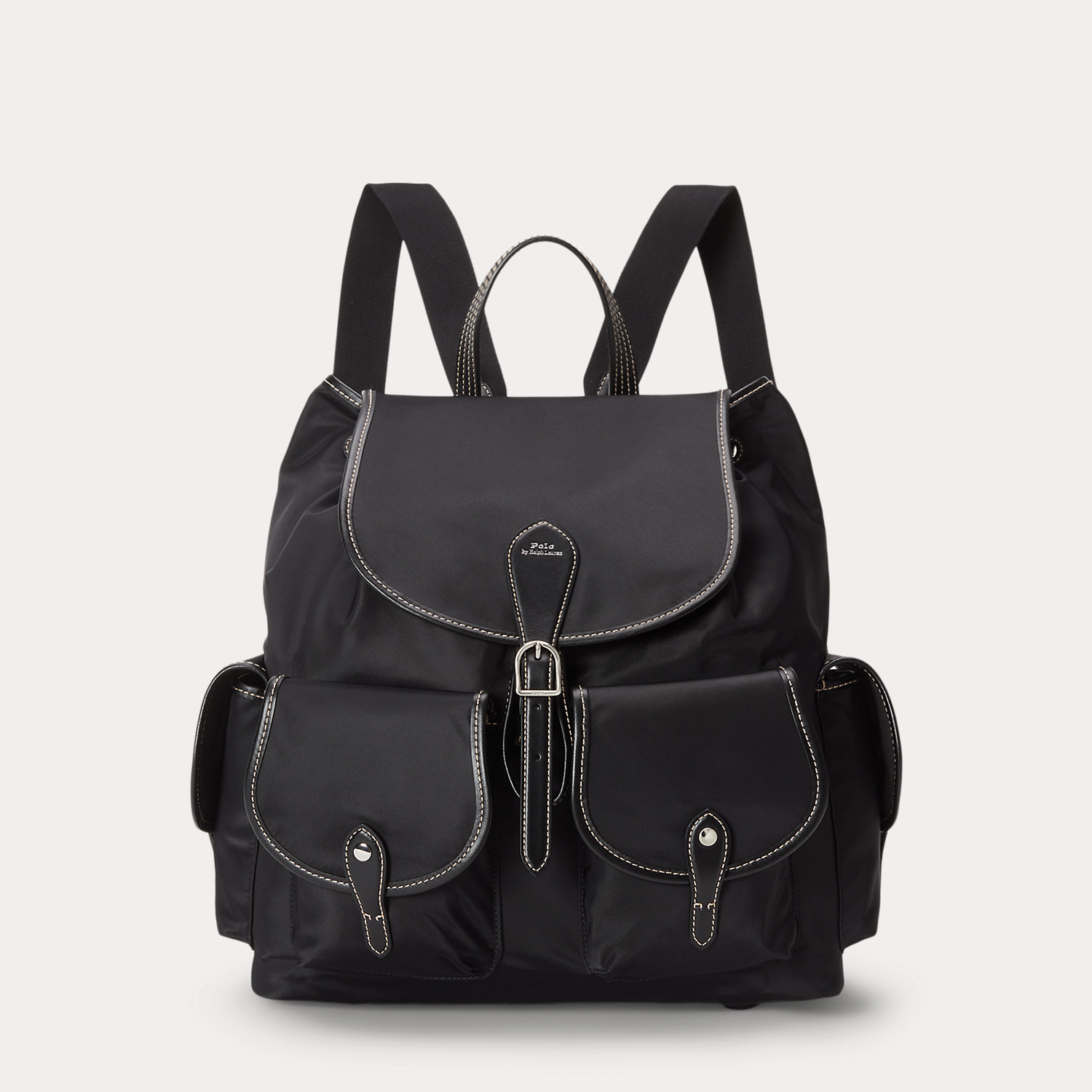 Nylon-Rucksack Bellport mit Lederbesatz von Polo Ralph Lauren