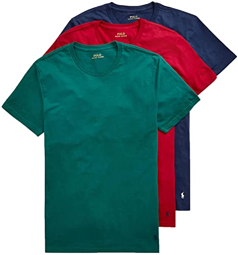 POLO RALPH LAUREN 3er-Pack Rundhalsausschnitt, Rot/Grün/Marineblau, Mittel von POLO RALPH LAUREN