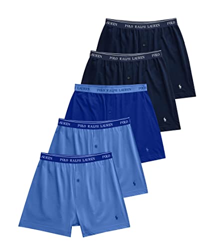 POLO RALPH LAUREN 5er-Pack Boxershorts, 2 Cruise Navy/Rugby Royal/2 Aerial Blue, X-Large von Polo Ralph Lauren