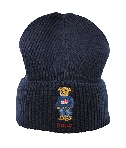 POLO RALPH LAUREN Herren-Beanie, solide Flagge, Bär, Hunter Navy, Einheitsgröße POLO RALPH LAUREN Herren-Beanie, solide Flagge, Bär, Hunter Navy, Einheitsgröße von POLO RALPH LAUREN