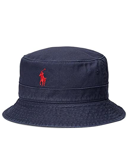 POLO RALPH LAUREN Herren Chino Bucket Hat aus Baumwolle, navy, S/M von Polo Ralph Lauren