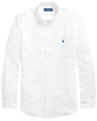 POLO RALPH LAUREN Herren Classic Fit Popeline Sport Shirt, Ralph Lauren White, L von Polo Ralph Lauren