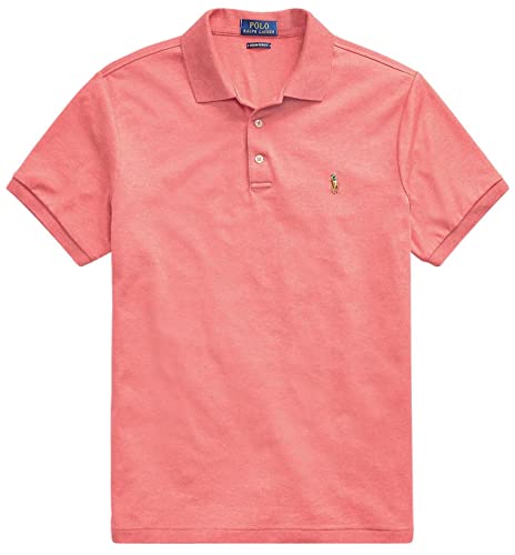 POLO RALPH LAUREN Herren-Poloshirt mit kurzen Ärmeln, Highland Rose Heather mit dem charakteristischen mehrfarbigen Pony, L von POLO RALPH LAUREN