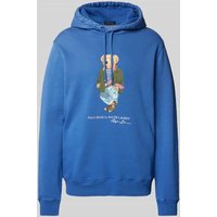 Polo Ralph Lauren Hoodie mit Polo Bear Print in Hellblau, Größe M von Polo Ralph Lauren