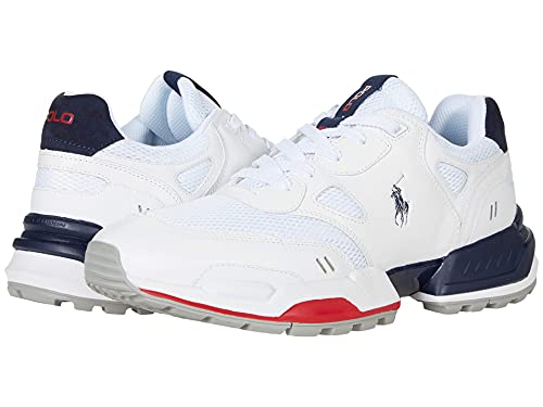 POLO RALPH LAUREN Herren Polo Jgr Pp Sneaker, Weiß Newport Navy Rl2000 Rot, 42.5 EU von POLO RALPH LAUREN