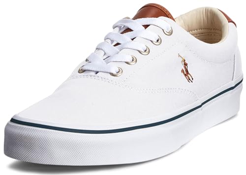 POLO RALPH LAUREN Keaton-Pony Herren-Sneaker, Weiß / mehrfarbig, 42 EU von POLO RALPH LAUREN