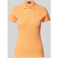 Polo Ralph Lauren Poloshirt mit Label-Stitching Modell 'JULIE' in Orange, Größe M Polo Ralph Lauren Poloshirt mit Label-Stitching Modell 'JULIE' in Orange, Größe M von Polo Ralph Lauren