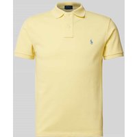 Polo Ralph Lauren Slim Fit Poloshirt mit Label-Stitching in Dunkelgelb, Größe M von Polo Ralph Lauren