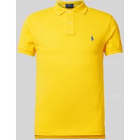 Polo Ralph Lauren Slim Fit Poloshirt mit Label-Stitching in Gelb, Größe XXL von Polo Ralph Lauren