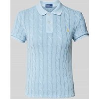 Polo Ralph Lauren Poloshirt mit Strick-Optik in Blau, Größe L von Polo Ralph Lauren