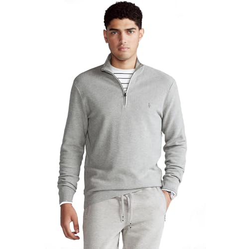 POLO RALPH LAUREN Pullover mit Reißverschluss, Hellgrau (LIGHT GREY HEATHER), XL von Polo Ralph Lauren