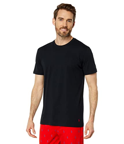 POLO RALPH LAUREN Relaxed Fit Jersey Kurzarm Rundhals T-Shirt, Polo Black/Rl2000 Red, Mittel von POLO RALPH LAUREN