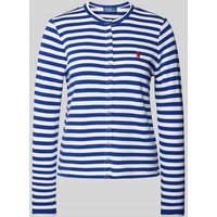 Polo Ralph Lauren Strickjacken mit Logo-Stitching Modell 'TERRY' in Royal, Größe L von Polo Ralph Lauren