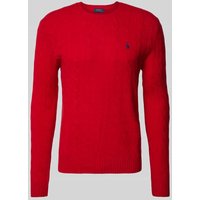 Polo Ralph Lauren Strickpullover mit Logo-Stitching in Rot, Größe XXL von Polo Ralph Lauren