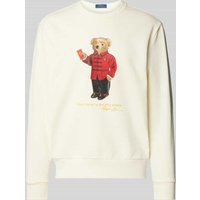 Polo Ralph Lauren Sweatshirt mit Polo Bear Print in Offwhite, Größe S von Polo Ralph Lauren