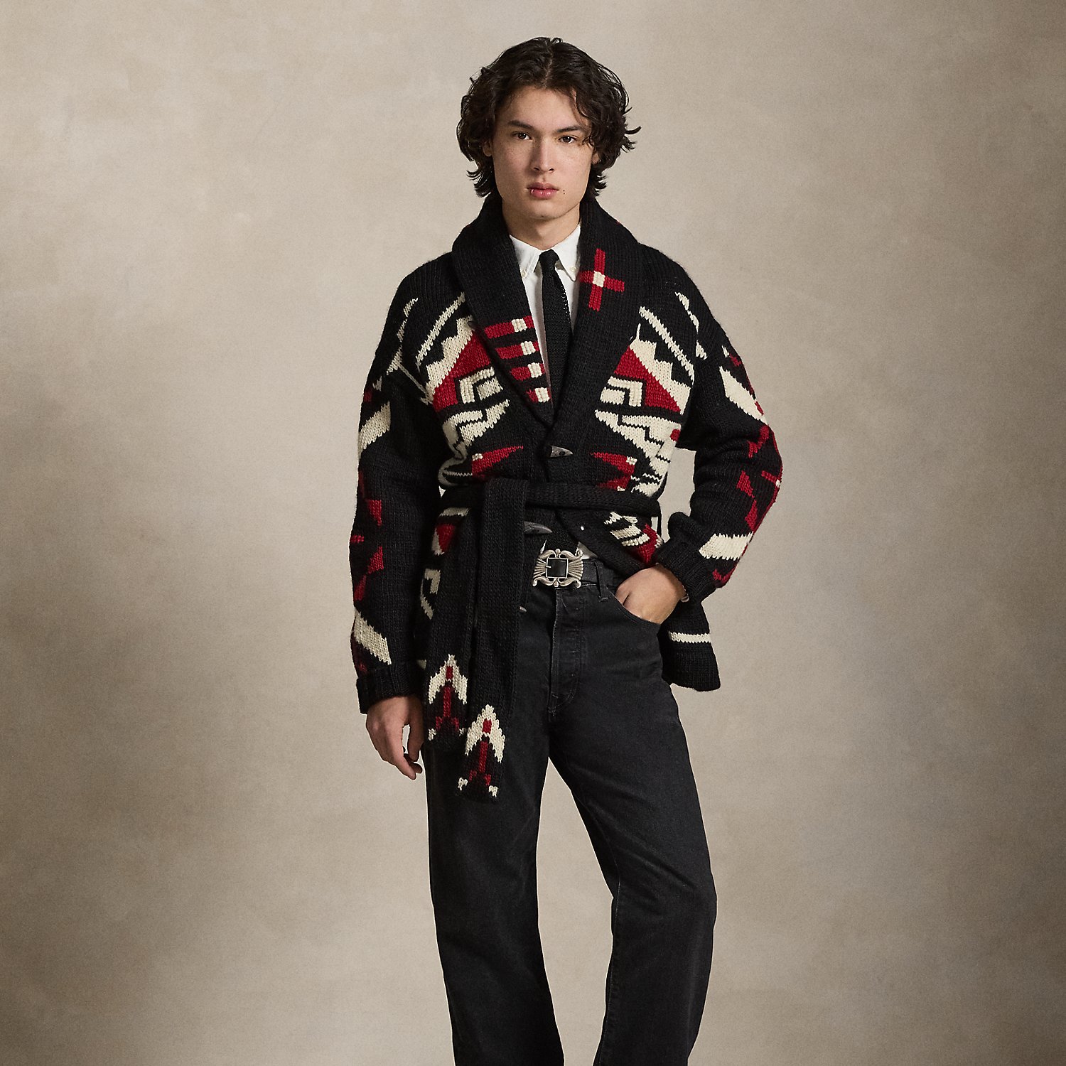 PRL x TÓPA Roter Windstern-Cardigan von Polo Ralph Lauren