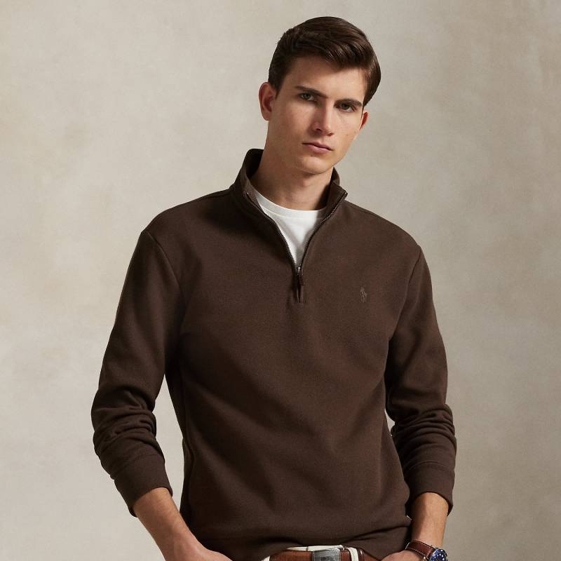 Piqué-Pullover mit Viertelreißverschluss von Polo Ralph Lauren