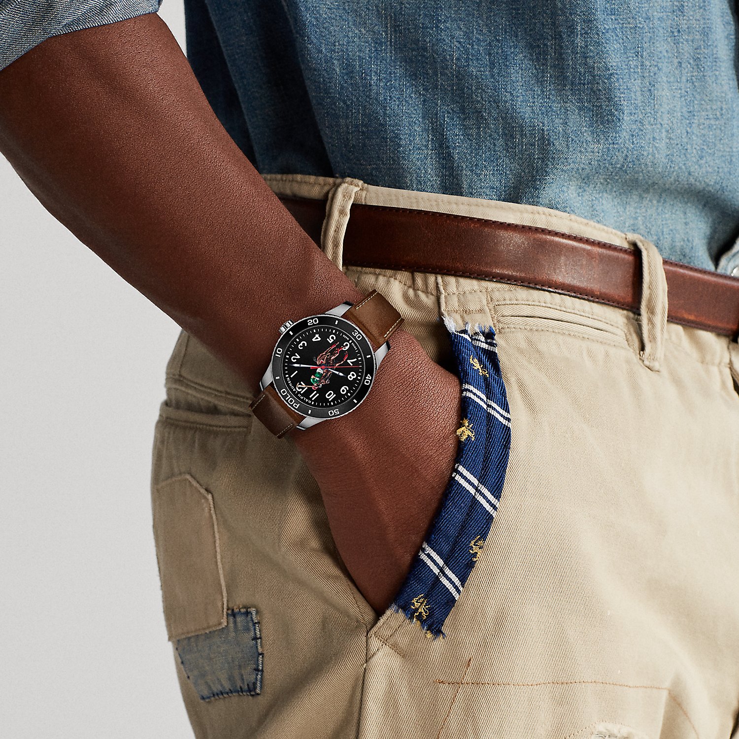 Stahl-Armbanduhr Polo Player in Schwarz Stahl-Armbanduhr Polo Player in Schwarz von Polo Ralph Lauren