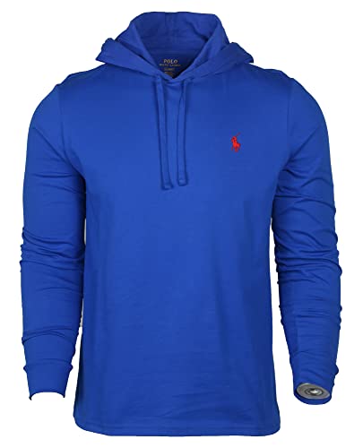 Polo RL Herren Langarm Jersey Knit Pullover Hoodie, blau / rot, Small von Polo Ralph Lauren