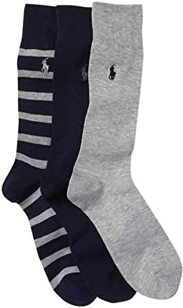 Polo Ralph Lauren Superweiche Herrensocken, 3er-Pack, Marineblau gestreift, 43-47 EU von Polo Ralph Lauren