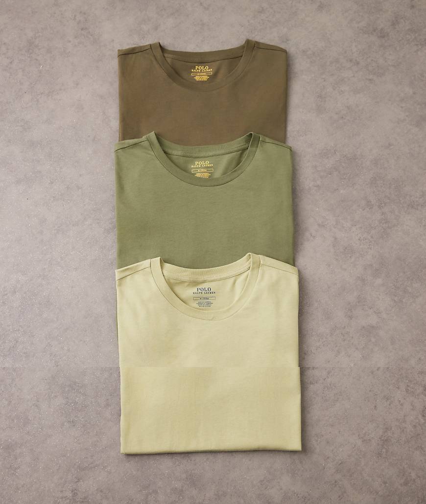 Polo Ralph Lauren - 3er-Pack Lounge-T-Shirts in Grün mit Markenlogo Polo Ralph Lauren - 3er-Pack Lounge-T-Shirts in Grün mit Markenlogo von Polo Ralph Lauren
