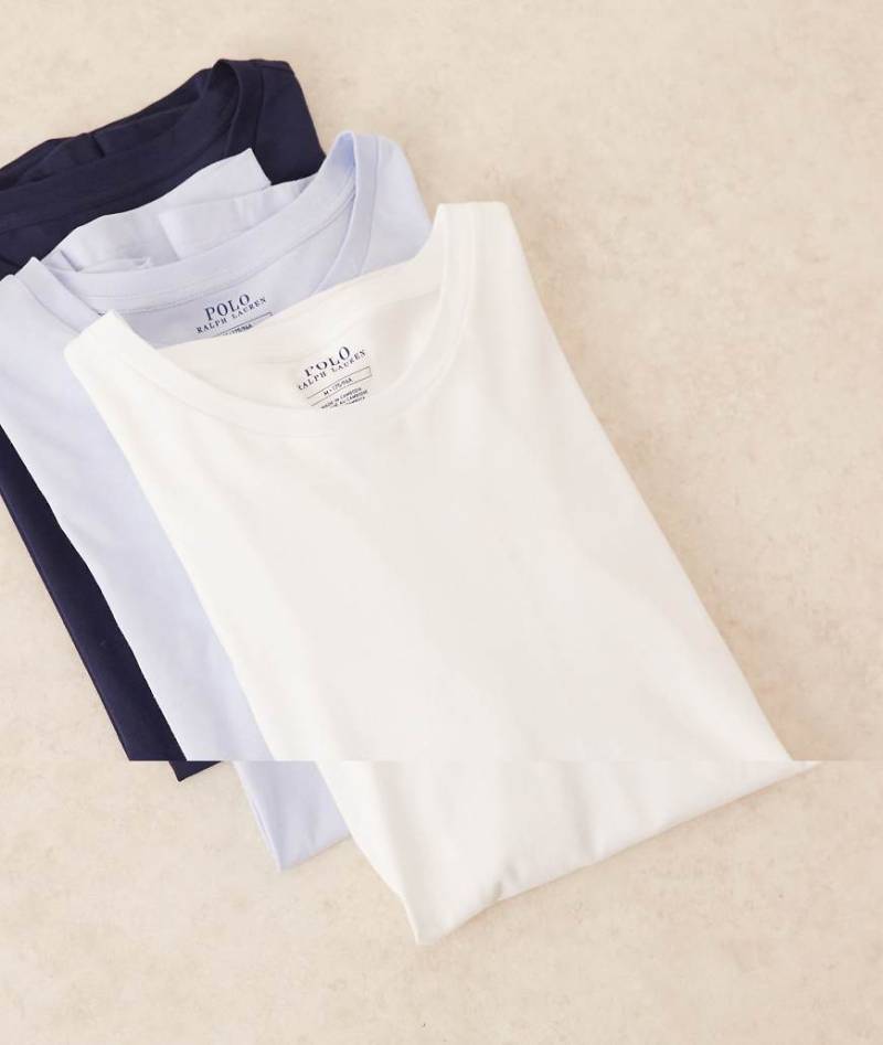 Polo Ralph Lauren - 3er-Pack Lounge-T-Shirts in Marineblau/Weiß/Blau-Bunt von Polo Ralph Lauren