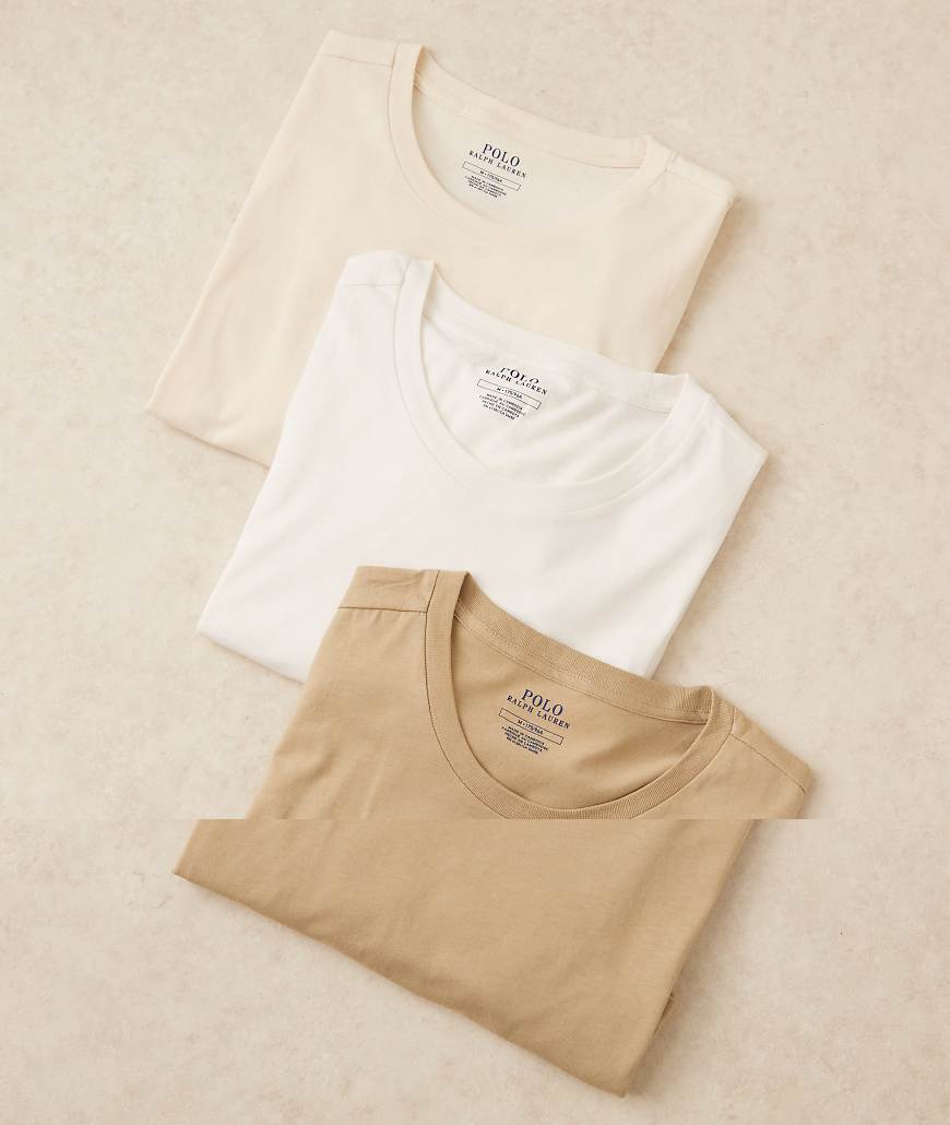 Polo Ralph Lauren - 3er-Pack Lounge-T-Shirts in verschiedenen Farben mit Logo am Saum-Bunt von Polo Ralph Lauren