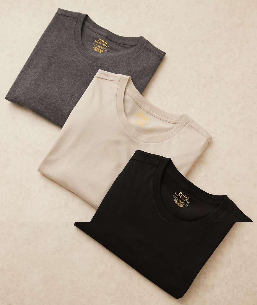 Polo Ralph Lauren - 3er-Pack Lounge-T-Shirts in verschiedenen Farben mit Logo am Saum-Bunt von Polo Ralph Lauren