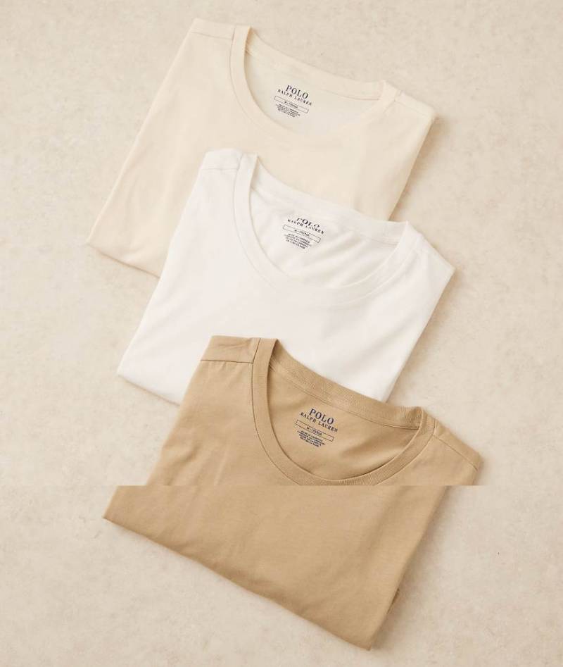 Polo Ralph Lauren - 3er-Pack Lounge-T-Shirts in verschiedenen Farben mit Logo am Saum-Bunt von Polo Ralph Lauren