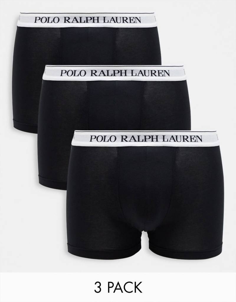 Polo Ralph Lauren - 3er-Pack Unterhosen in Schwarz mit Logobund von Polo Ralph Lauren