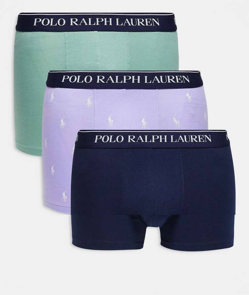 Polo Ralph Lauren - 3er-Pack Unterhosen in verschiedenen Farben mit Logo-Bund-Bunt von Polo Ralph Lauren