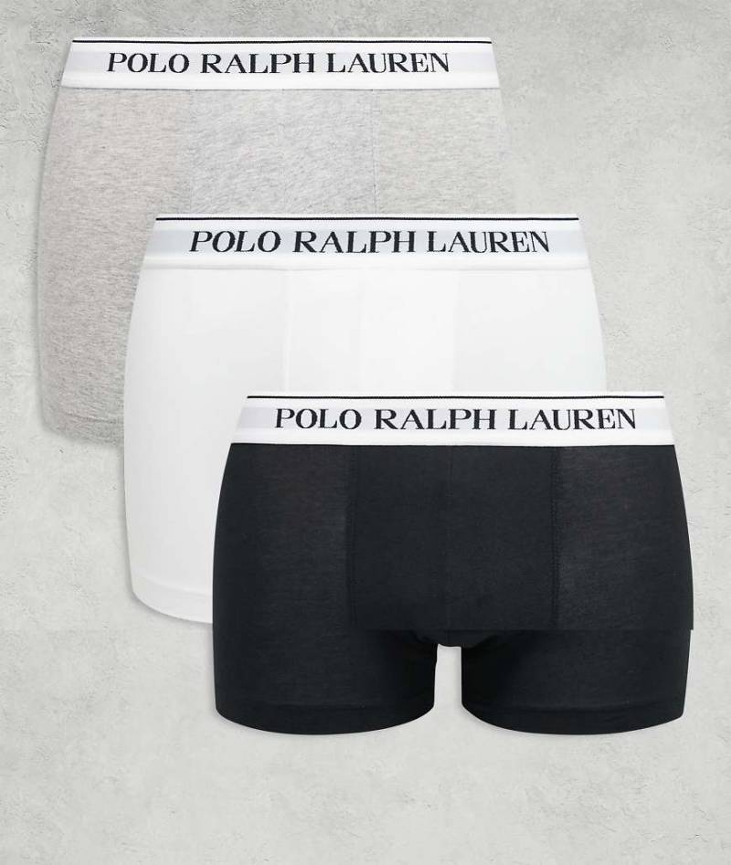 Polo Ralph Lauren - 3er-Pack klassische Unterhosen in verschiedenen Farben mit weißem Logo-Bund-Bunt von Polo Ralph Lauren