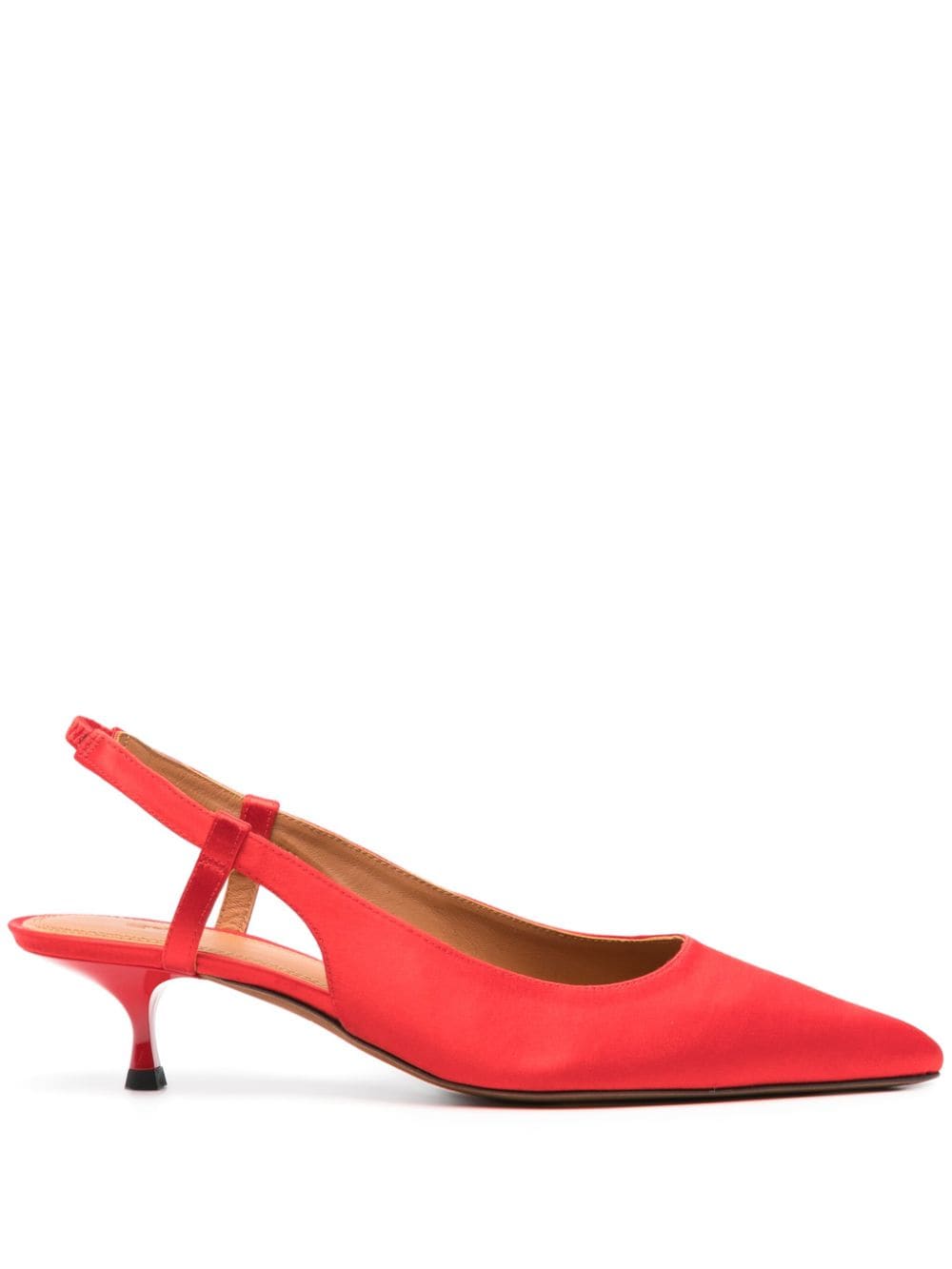 Polo Ralph Lauren Pumps aus Satin 40mm - Rot von Polo Ralph Lauren