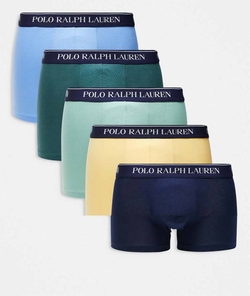 Polo Ralph Lauren - 5er-Pack Trunk-Unterhosen in verschiedenen Farben mit Logo-Bund-Bunt von Polo Ralph Lauren