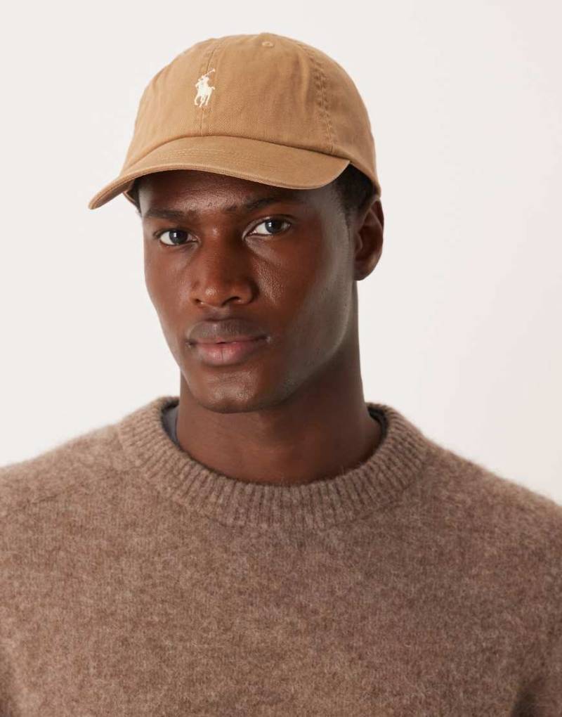 Polo Ralph Lauren - Baseballkappe aus Twill in Hellbraun mit Markenlogo-Brown von Polo Ralph Lauren