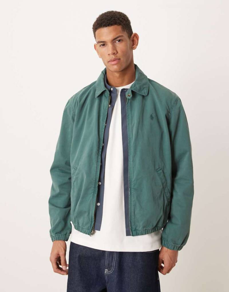 Polo Ralph Lauren - Bayport - Ungefütterte Harrington-Jeansjacke in mittlerer Waschung-Blau von Polo Ralph Lauren