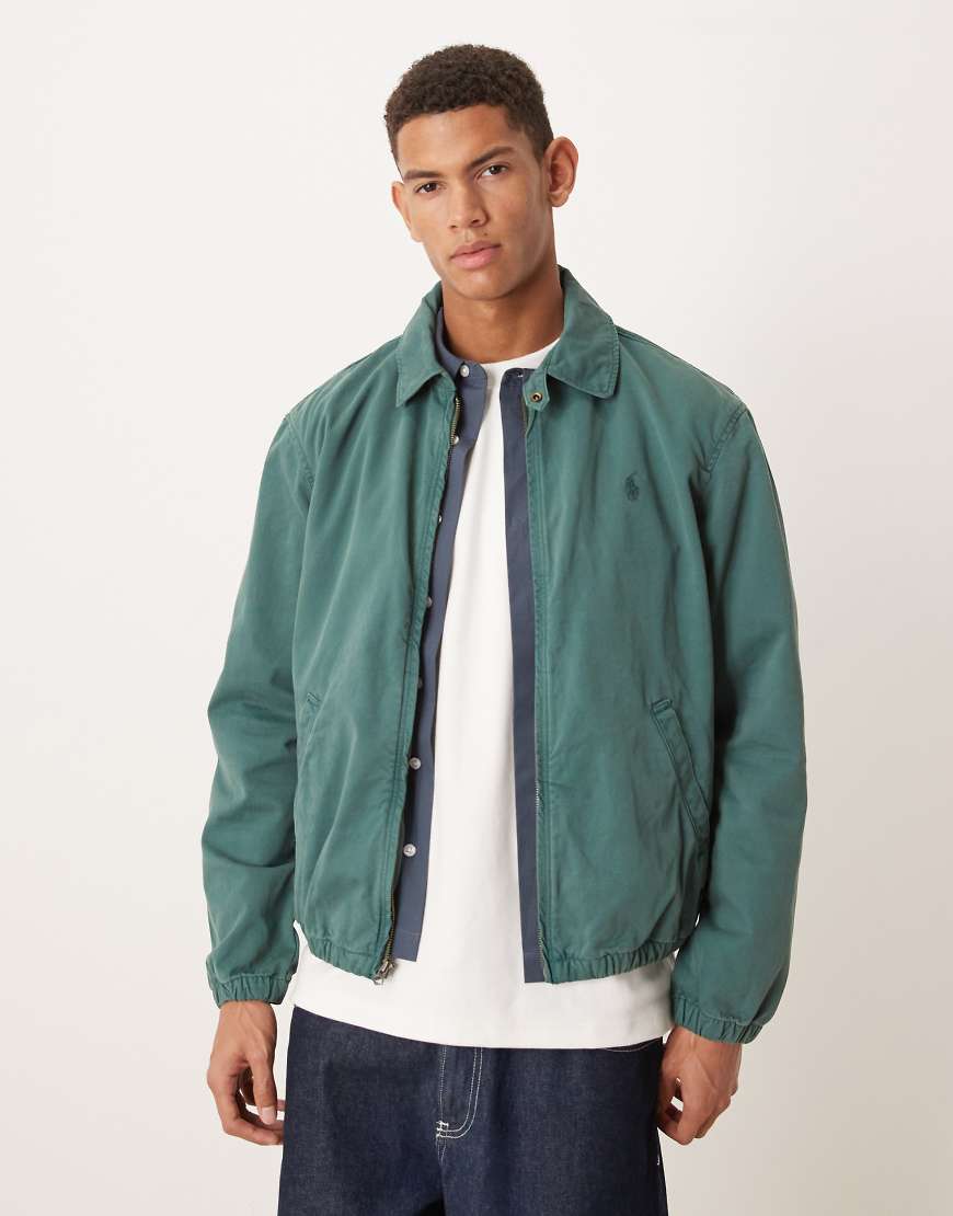 Polo Ralph Lauren - Bayport - Ungefütterte Harrington-Jeansjacke in mittlerer Waschung-Blau von Polo Ralph Lauren