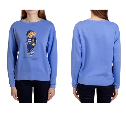 Polo Ralph Lauren Bear In Paris Bär Damen Sweatshirt Sweater Pullover Pulli Jumper Blue Small von Ralph Lauren