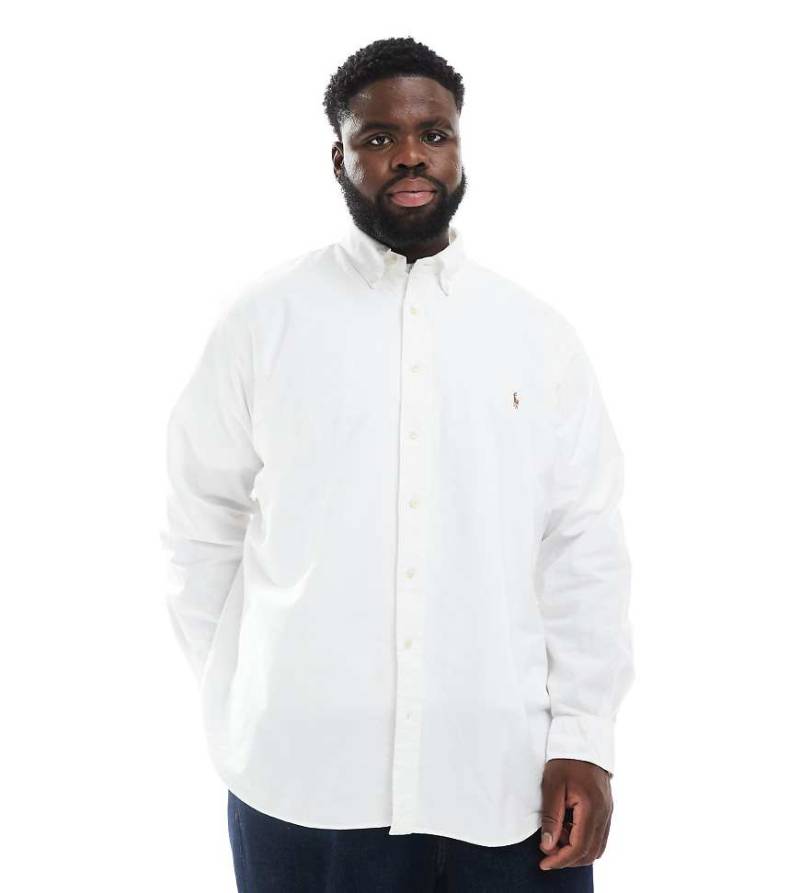 Polo Ralph Lauren - Big & Tall - Oxford-Hemd mit Logo in Weiß von Polo Ralph Lauren