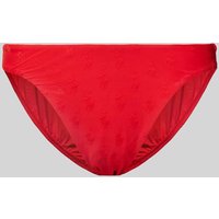 Polo Ralph Lauren Bikini-Hose mit Label-Strukturmuster in Rot, Größe M von Polo Ralph Lauren